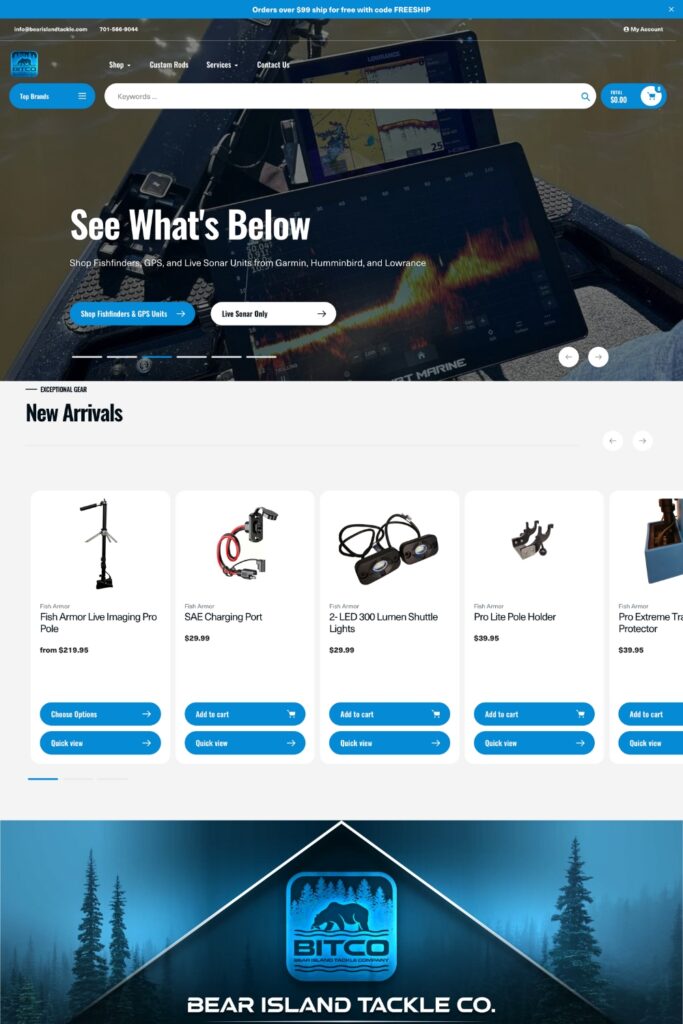 Homepage of the BITCO Marine website