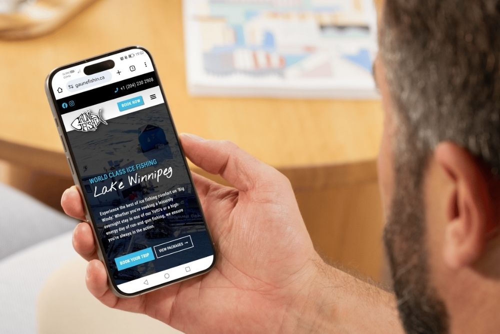 Example of a well-designed mobile responsive website interface for local businesses.
