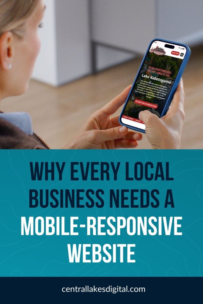 An example of a mobile friendly website with text overlay "Why Every Local Business Needs a Mobile-Responsive Website"