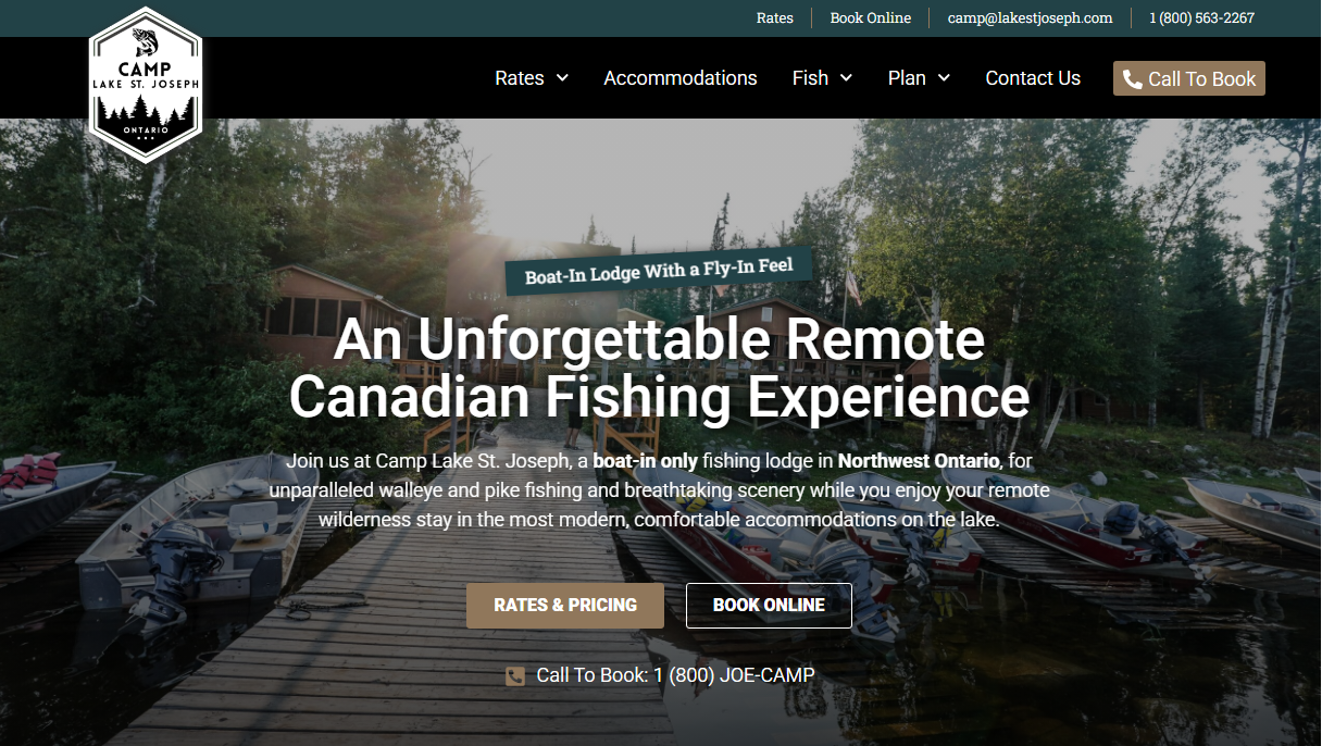 a sample website with a Clear Value Proposition