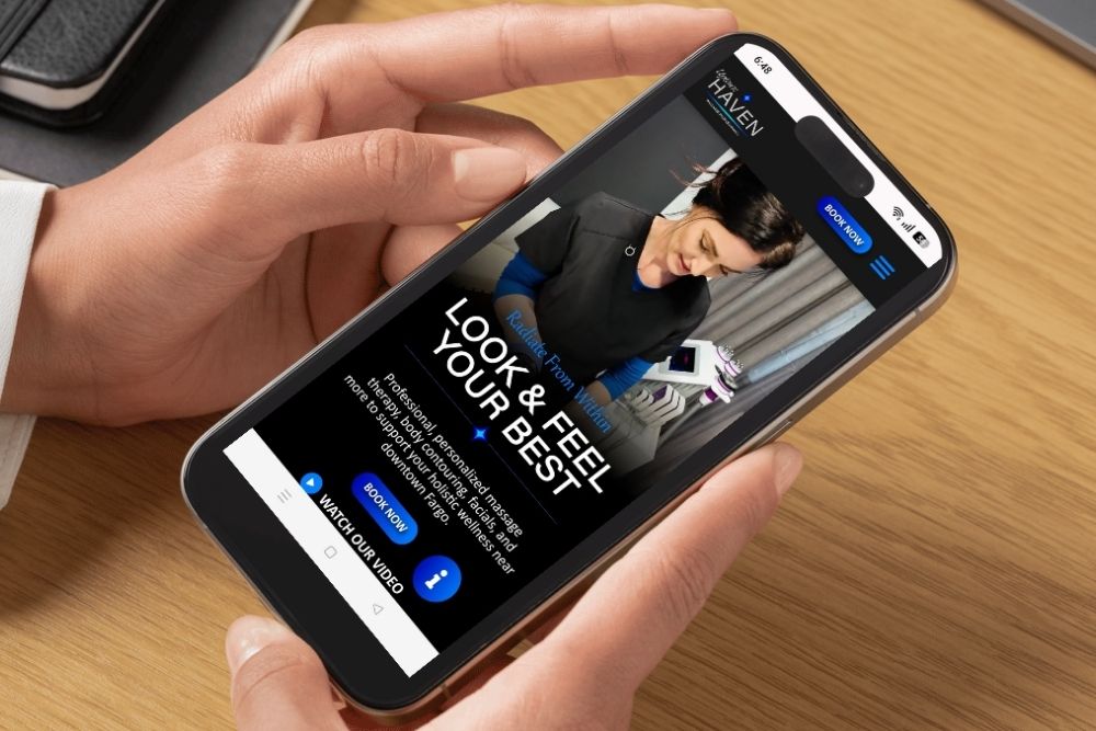 a sample of a mobile responsive website